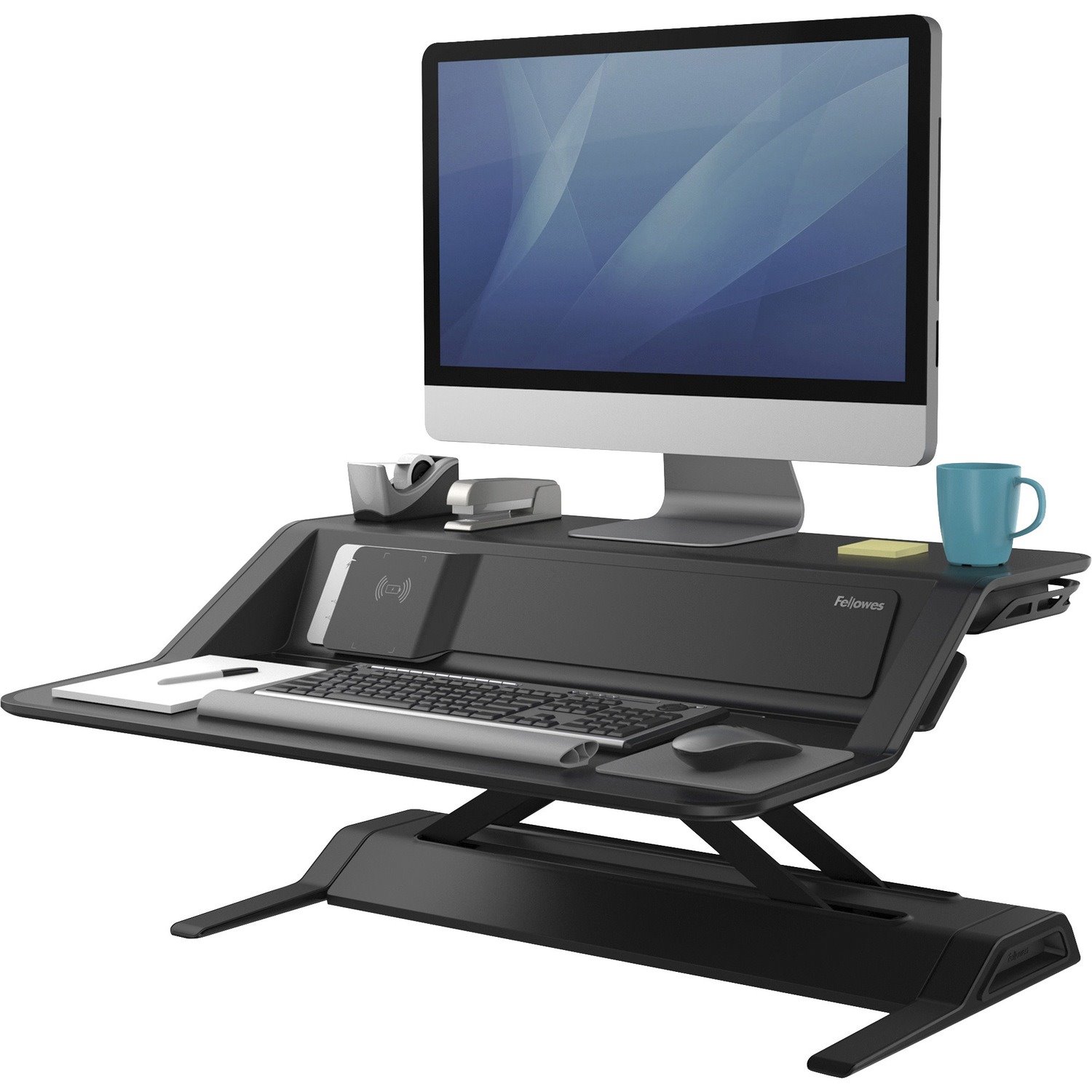 Fellowes Lotus&trade; DX Sit-Stand Workstation - Black