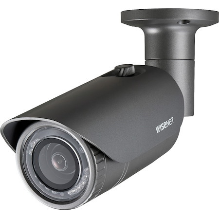 Wisenet HCO-7010R 4 Megapixel HD Surveillance Camera - Color, Monochrome - Bullet - Dark Gray