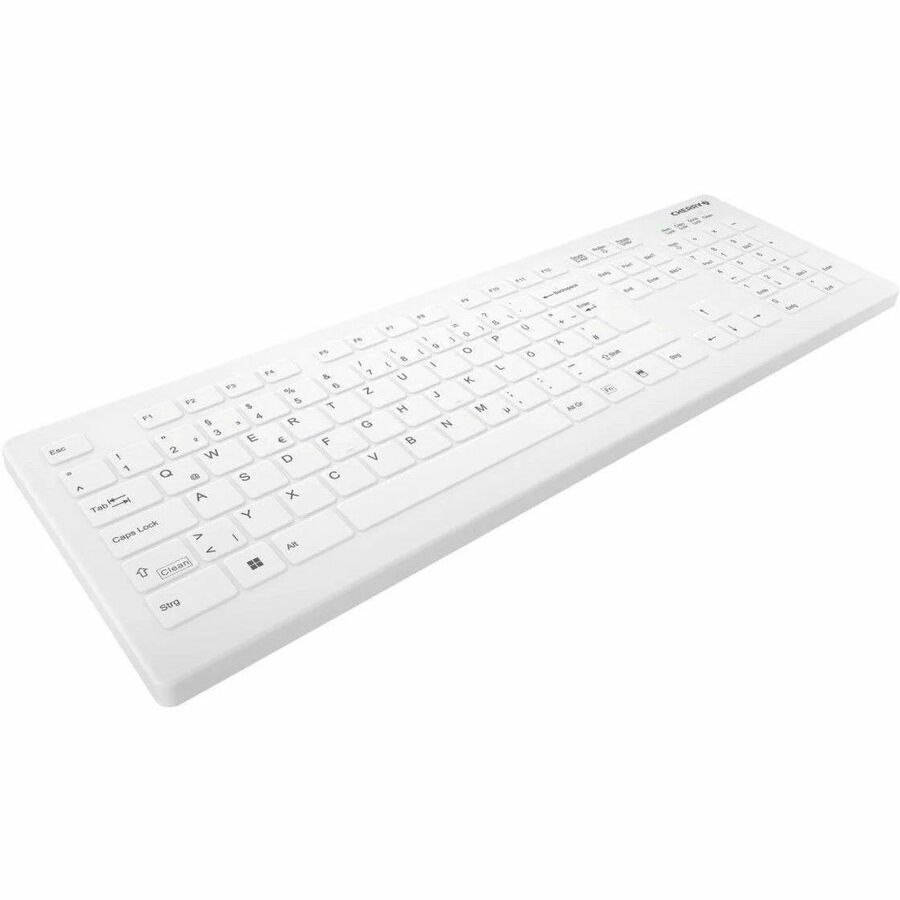 Active Key AK-C8112 Keyboard - Wireless Connectivity - USB 2.0 Type A Interface - Belgian - AZERTY Layout - White