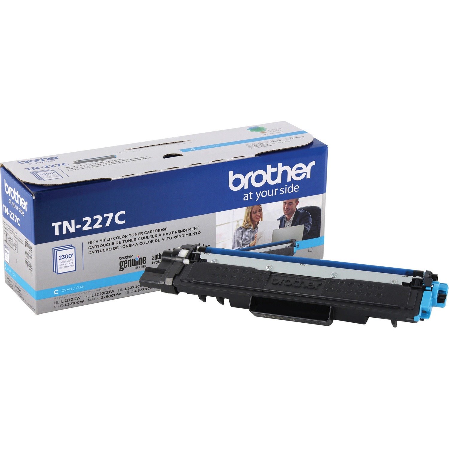 Brother Genuine TN-227C High Yield Cyan Toner Cartridge