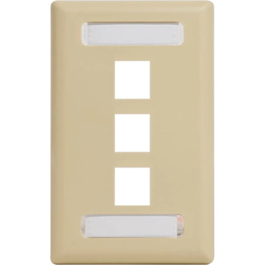 3 Port Face Plate Ivory