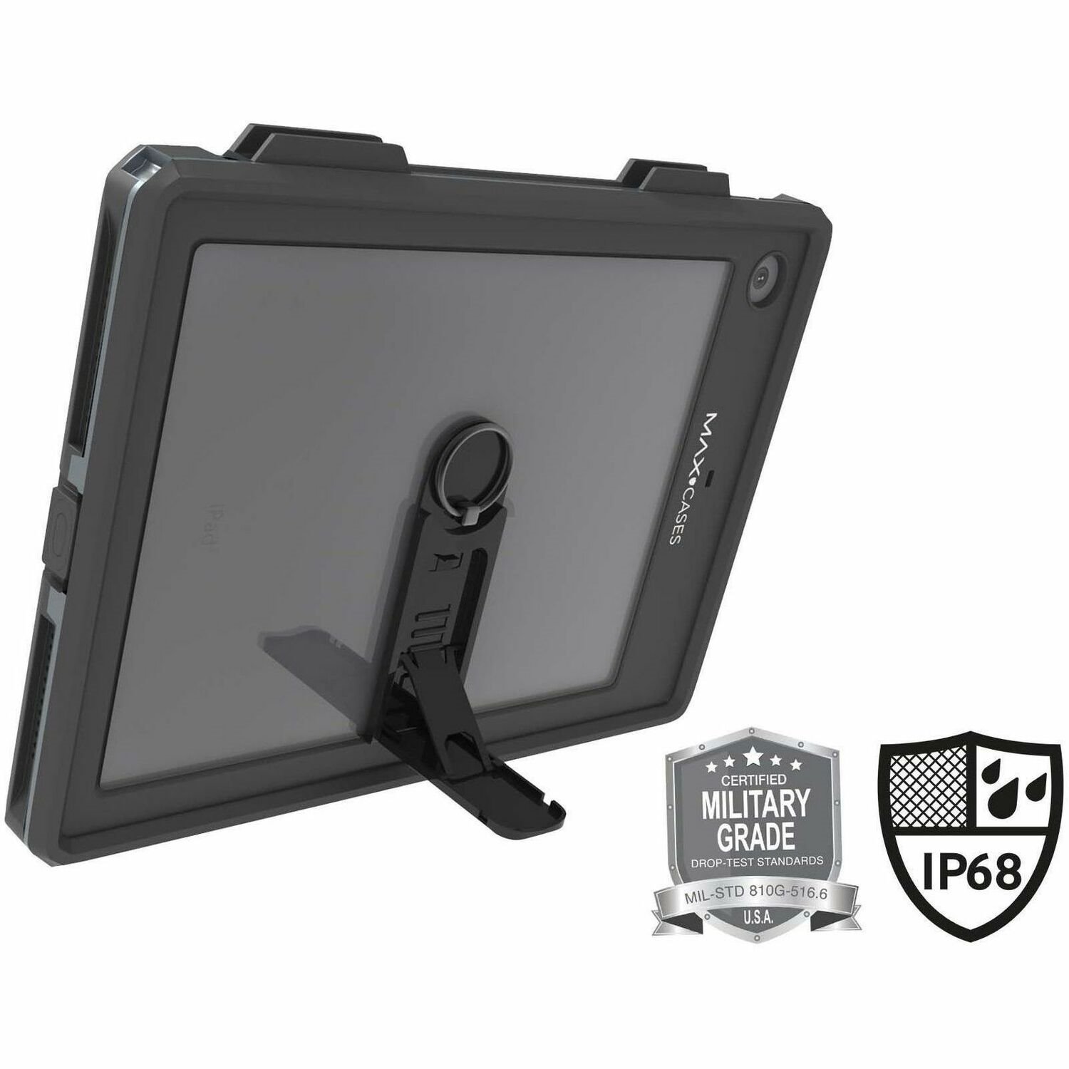 MAXCases Shield Extreme-H Rugged Carrying Case for 25.9 cm (10.2") Apple iPad (9th Generation), iPad (7th Generation), iPad (8th Generation) Tablet - Black