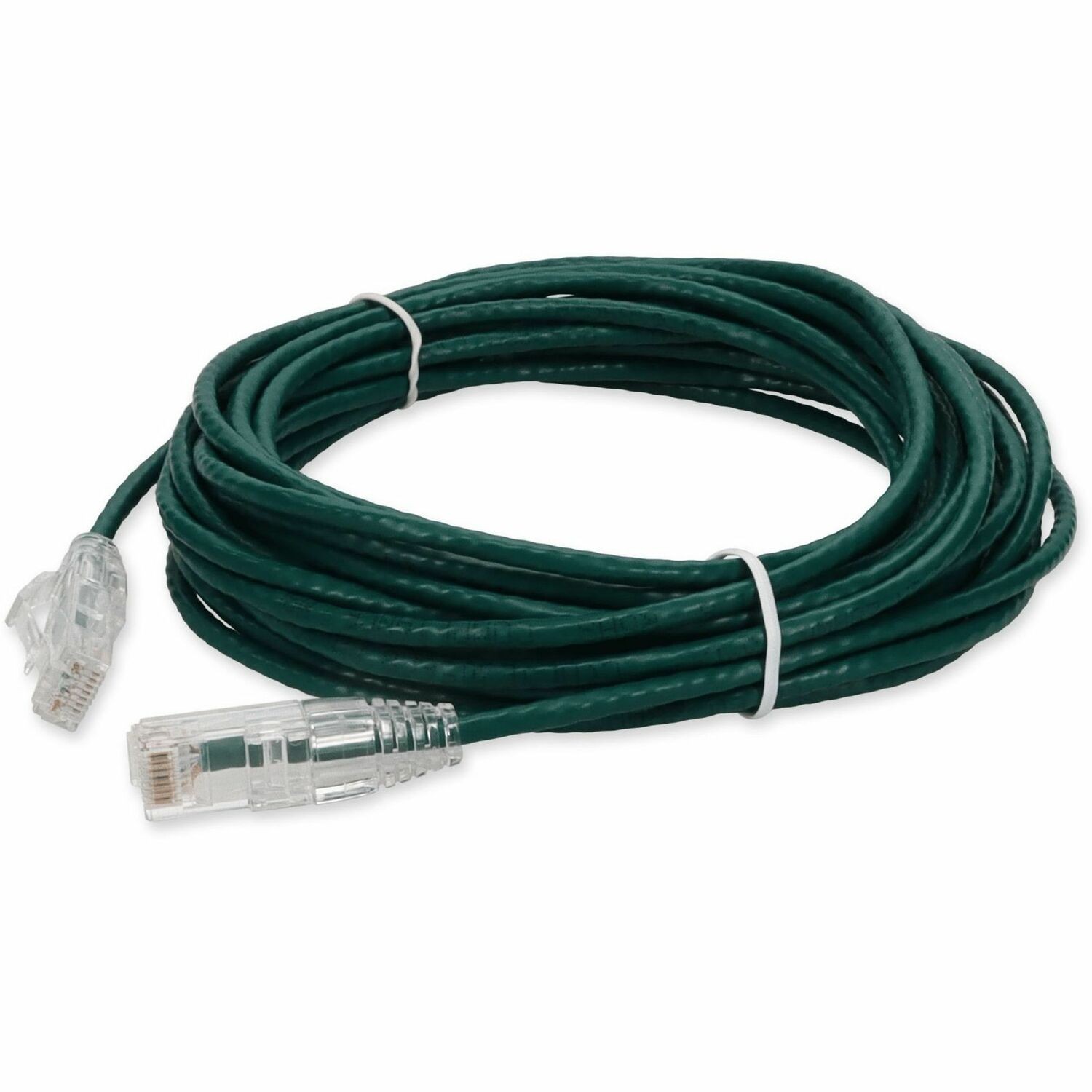 AddOn 18ft Green CAT6 Slim PVC Ethernet Cable Snagless Clear-Claw RJ-45 M/M CAT 6