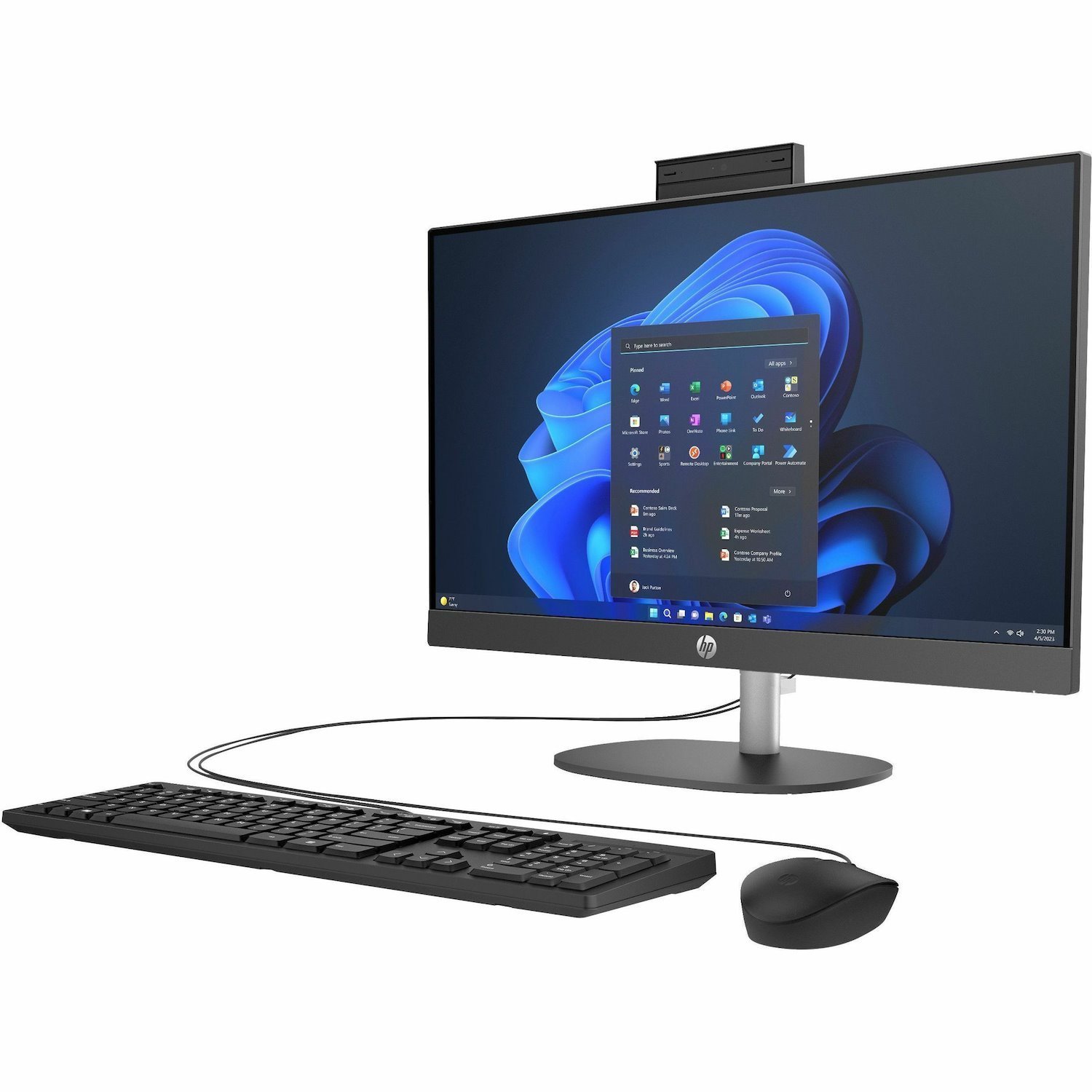 HP ProOne 245 G10 All-in-One Computer - AMD Ryzen 7 7730U - 16 GB - 512 GB SSD - 23.8" Full HD - Desktop