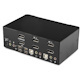 StarTech.com 2 Port Dual DisplayPort USB KVM Switch with Audio
