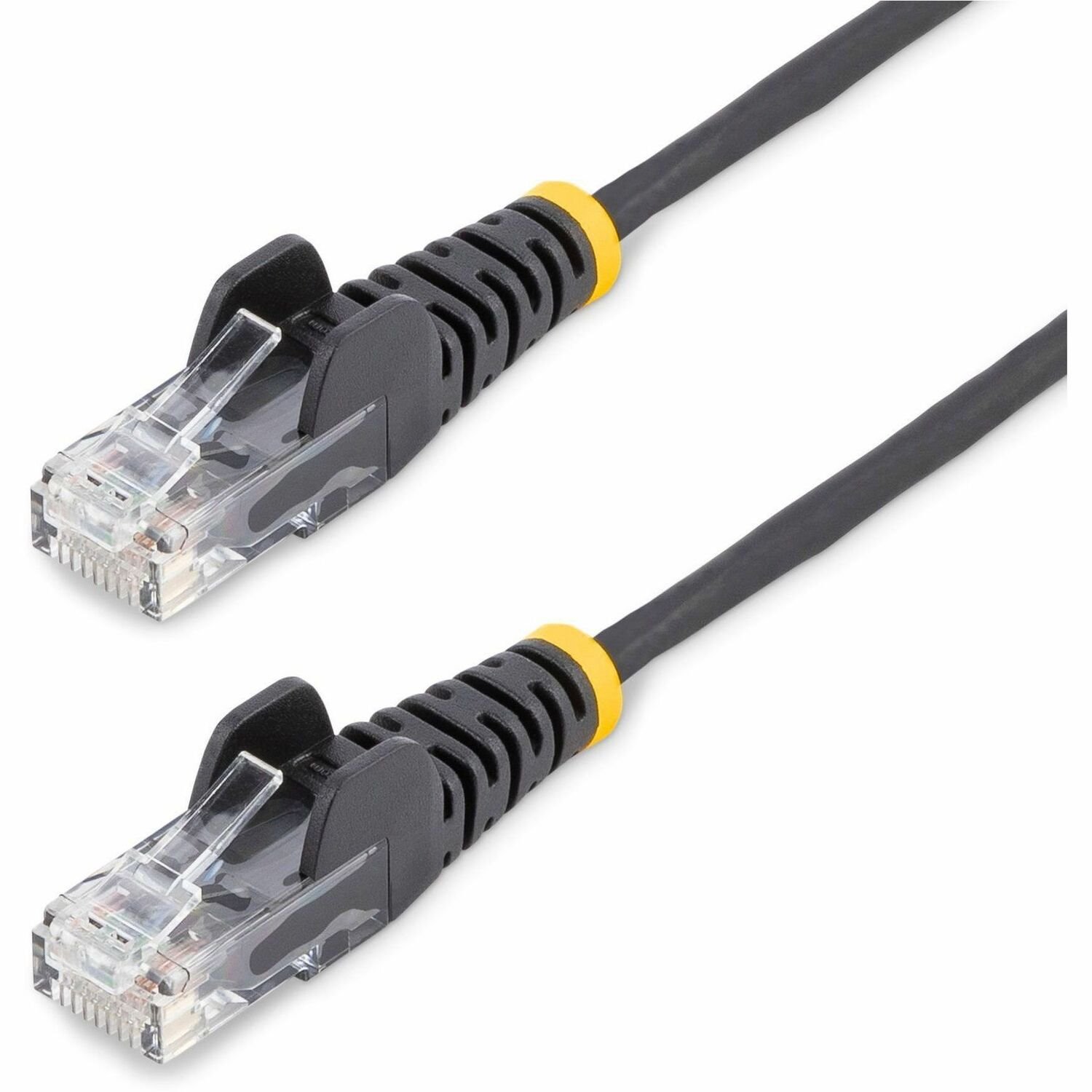 StarTech.com 10m Black Slim CAT6 Ethernet Cable, Snagless RJ45, UTP, LSZH, 28AWG Pure Bare Copper, Slim Network Patch Cord, Fluke Tested