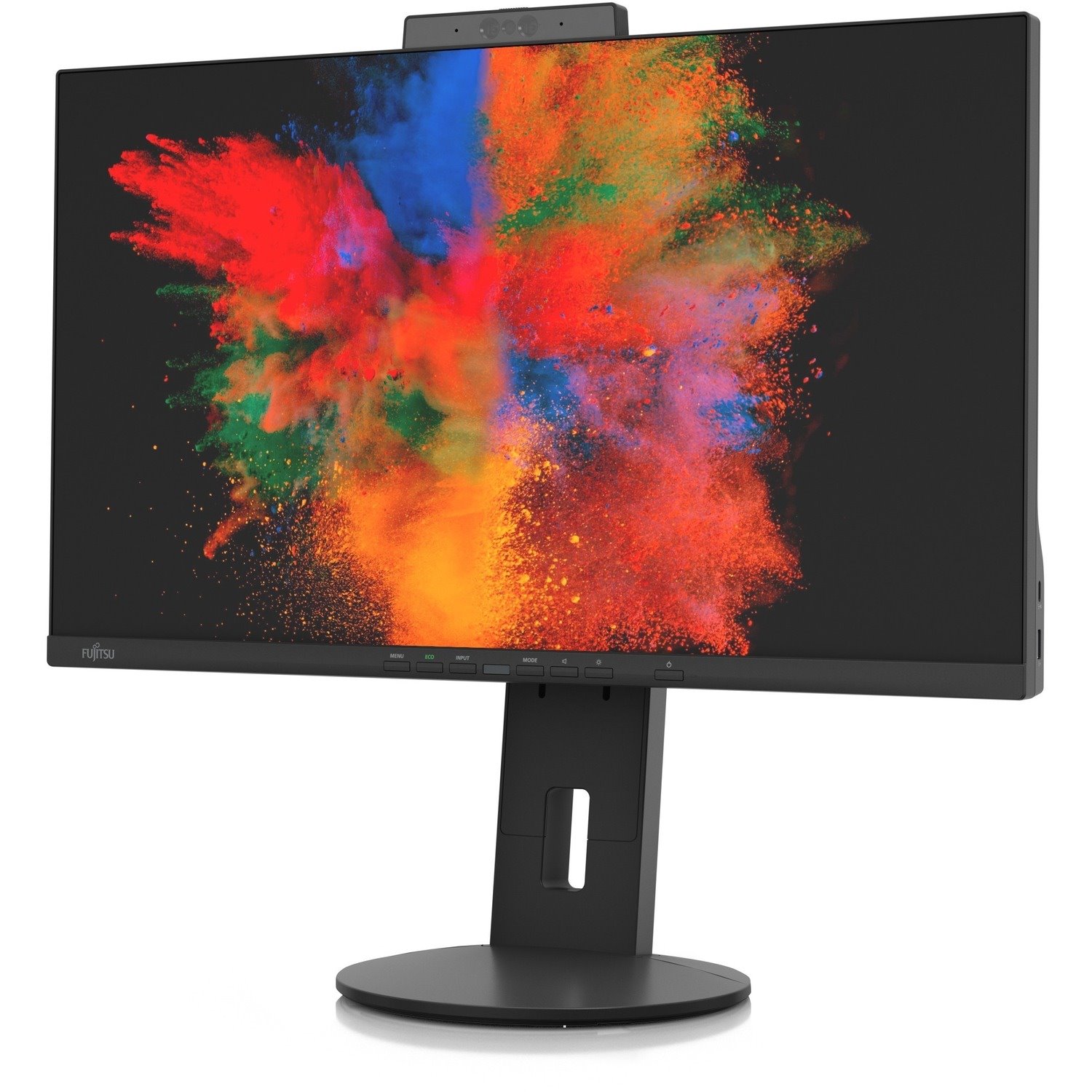 Fujitsu P2410 TS CAM 24" Class Webcam Full HD LCD Monitor - 16:9 - Matte Black