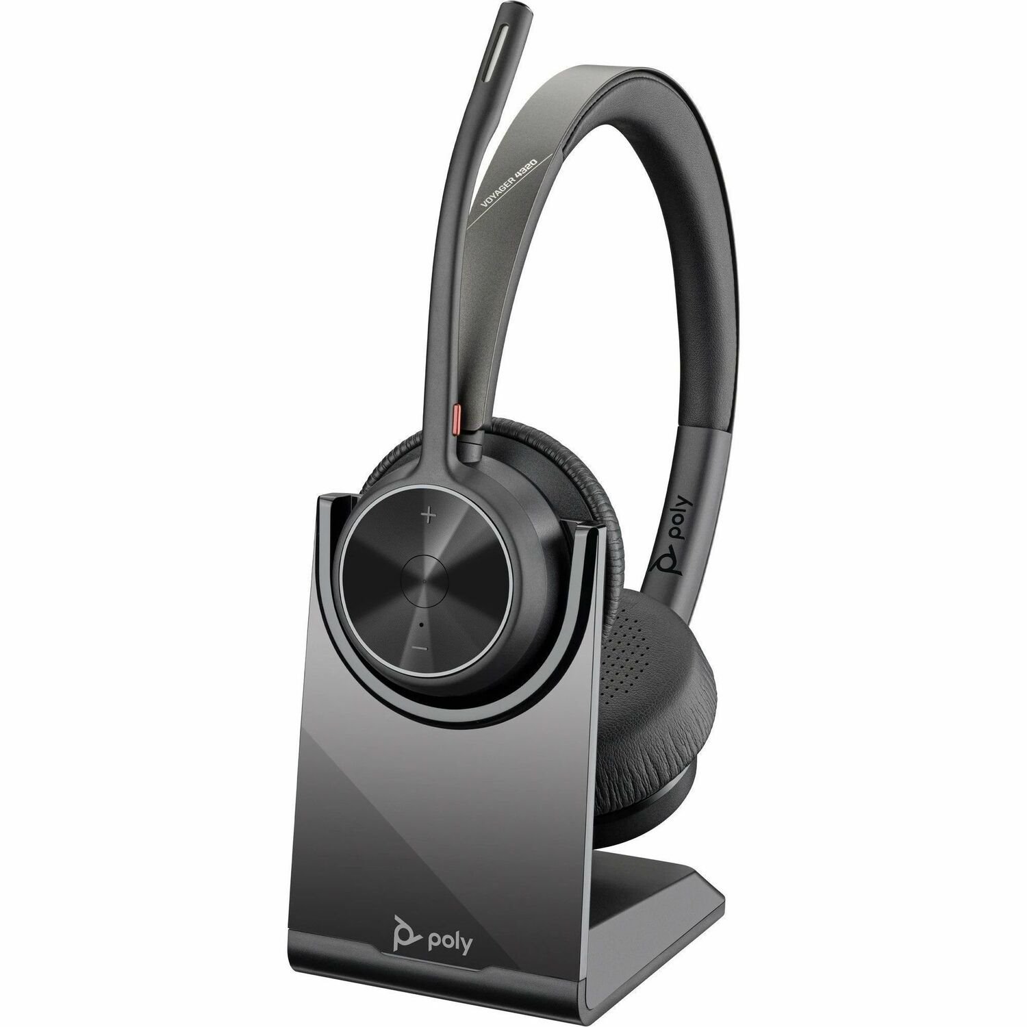 Poly Voyager 4300 UC 4320 Bedraad/draadloos Over het hoofd, Op het oor Stereo Headset - Zwart