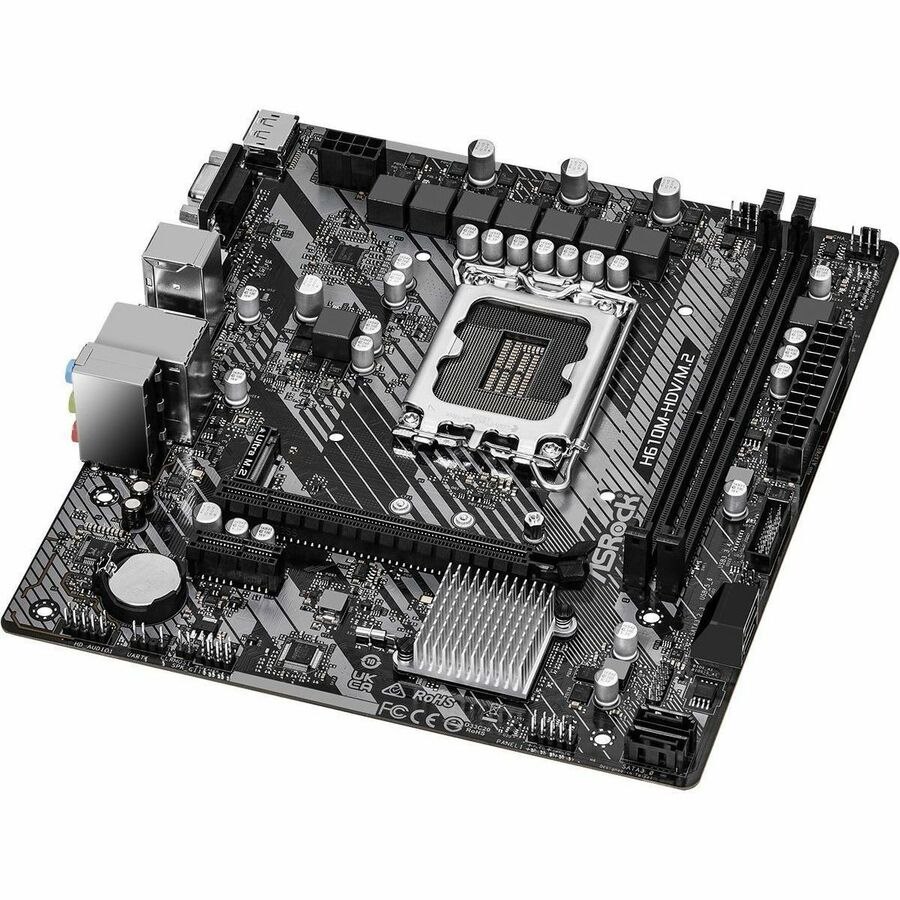 ASRock H610M-HDV/M.2 R2.0 Desktop Motherboard - Intel H610 Chipset - Socket LGA-1700 - Micro ATX