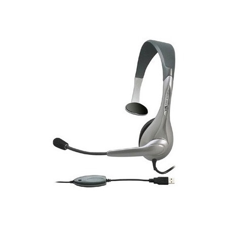 Cyber Acoustics AC-840 Usb Mono Headset Internet Communication & Boom Mic