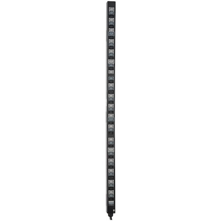 Tripp Lite by Eaton 8.6/12.6kW 3-Phase Vertical PDU Strip, 208V Outlets (42 C13 & 12 C19), 0U Rack-Mount, Accessory for Select ATS PDUs
