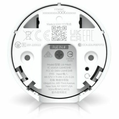 UBIQUITI UniFi U6 MESH, WiFi-6 AP, 6 SPATIAL,CLIENT(300+), GbE, PoE, WALL, 1YR
