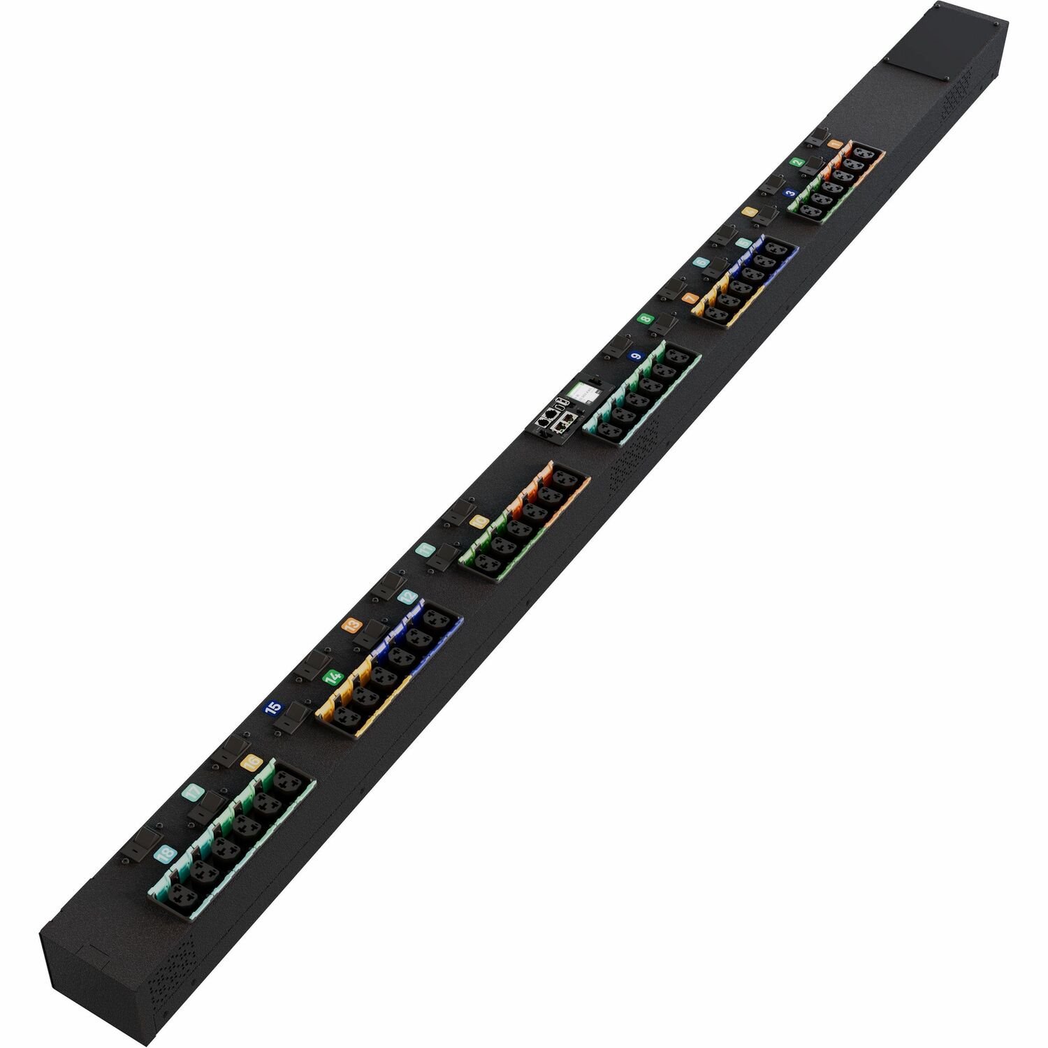 Vertiv PowerIT VP4UA0A1 Upgradeable Monitored Input Level HD rPDU, Vertical, Three Phase, 36 Combination C13/C19 Outlets, 80A, 240/415V WYE, 0U
