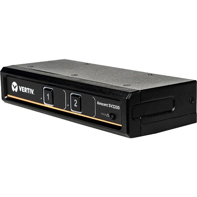 Vertiv Avocent SV220D Desktop KVM Switch | 2 Ports | DP | USB | Single Monitor