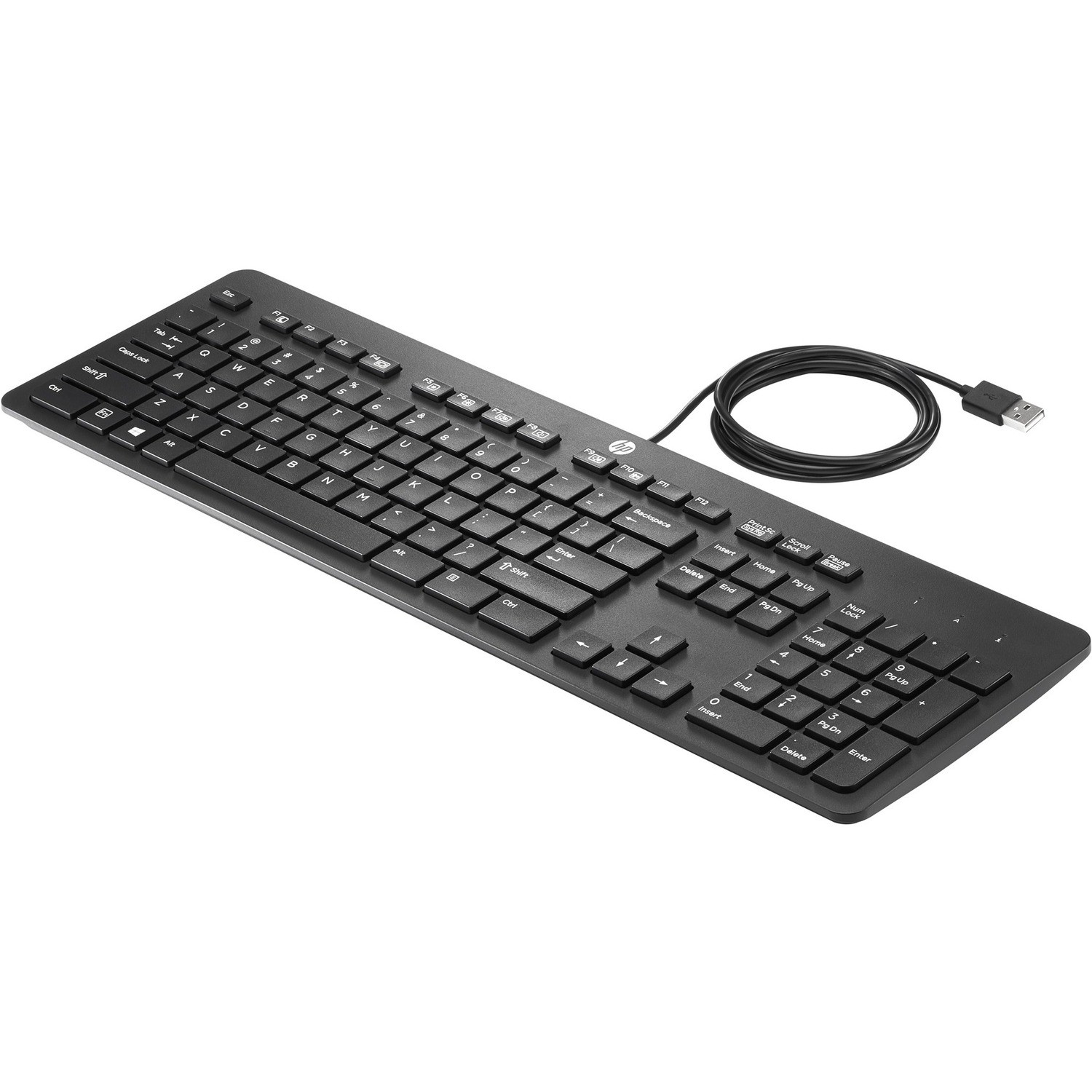 HP Slim Keyboard - Cable Connectivity - USB Interface - Spanish