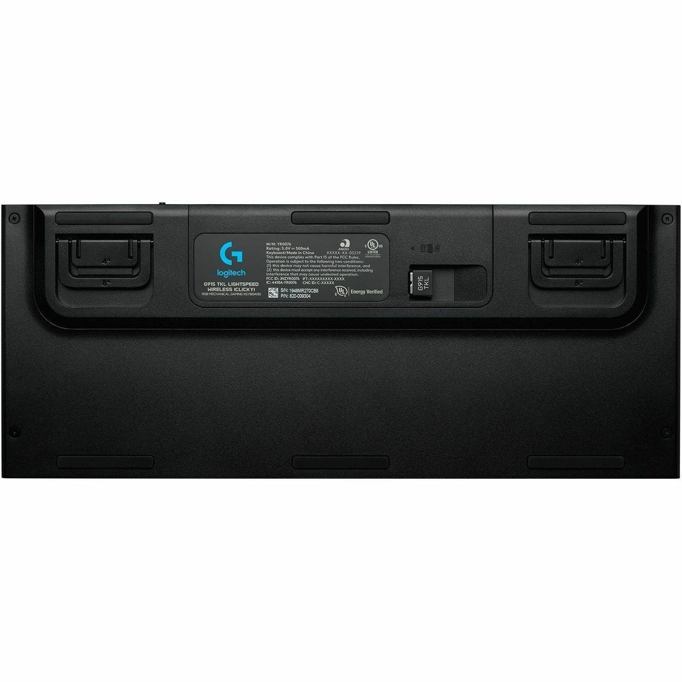 Logitech G G915 TKL Robuust Gaming-toetsenbord - Compact - Bedraad/draadloos Verbinding - USB Interface - RGB LED - Nederlands - AZERTY indeling - Kool