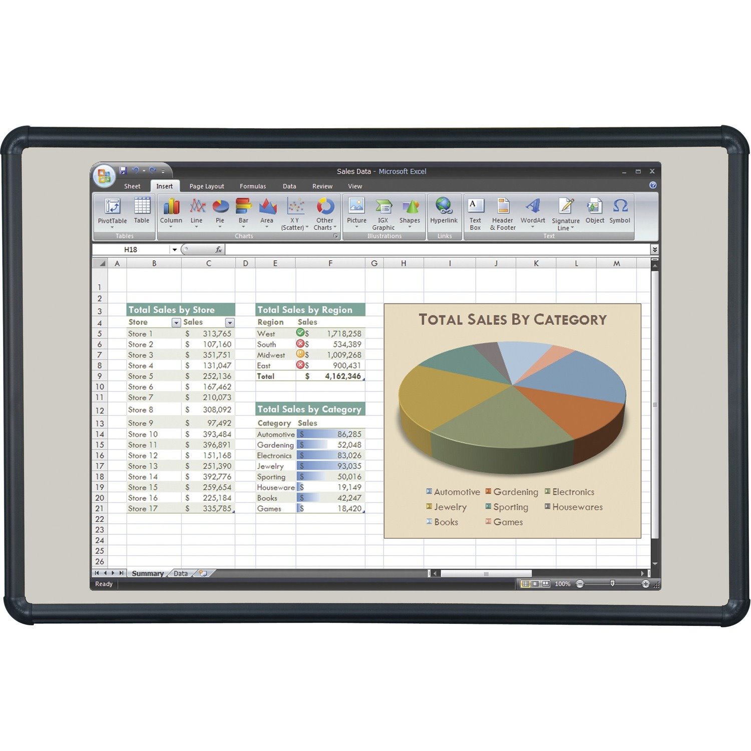 MooreCo Evolution 107.3" Projection Screen