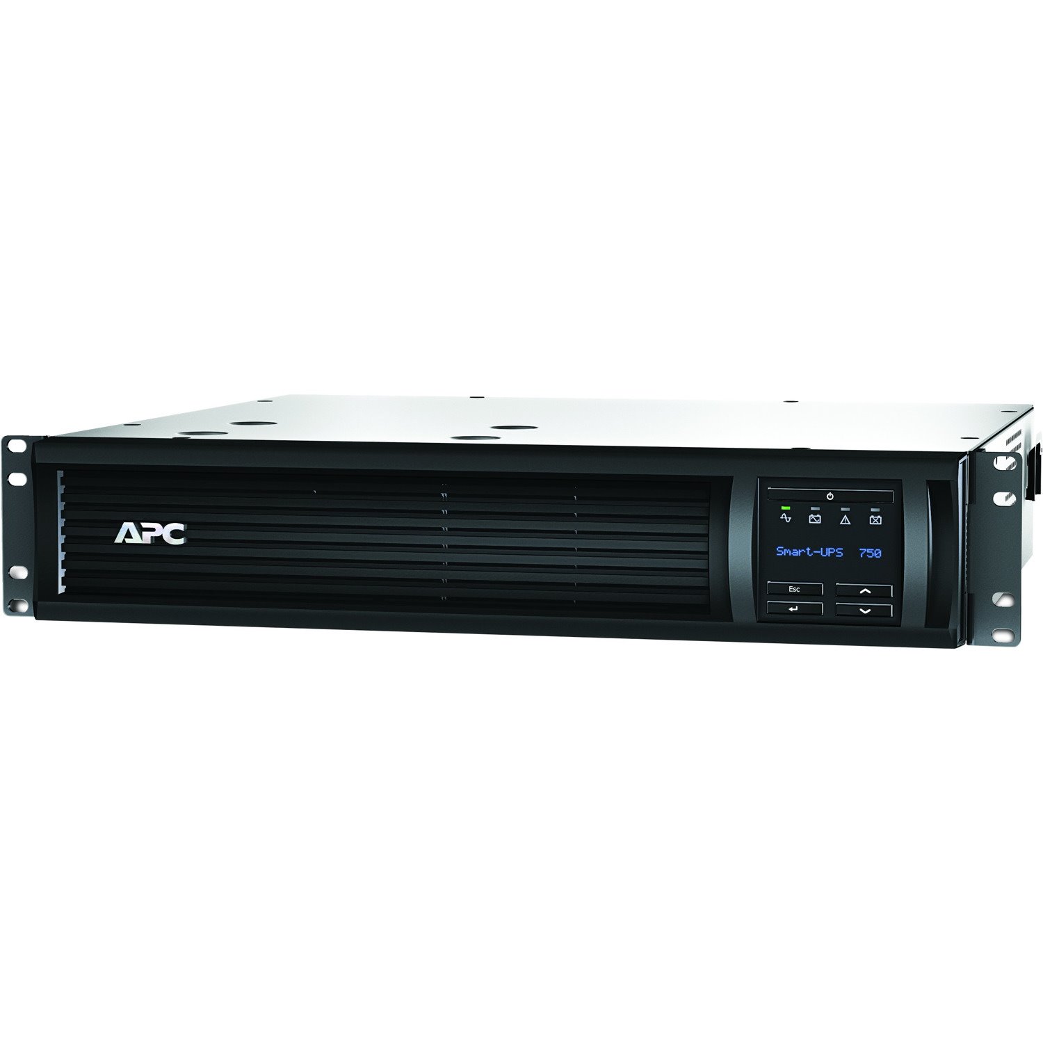 APC Smart-UPS, Line Interactive, 750VA, Rackmount 2U, 120V, 6x NEMA 5-15R outlets, SmartConnect Port+SmartSlot, AVR, LCD