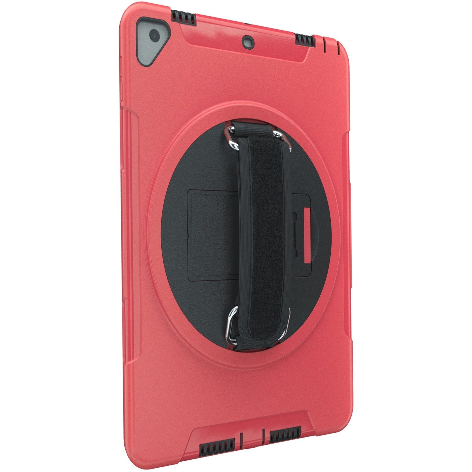 CTA Digital Protective Case with Build in 360Â&deg; Rotatable Grip Kickstand for iPad 7th/ 8th/ 9th Gen 10.2, iPad Air 3, iPad Pro 10.5, Red