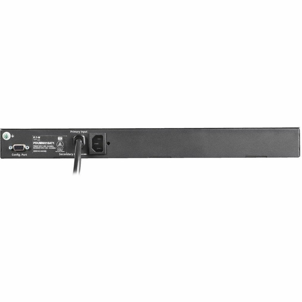 Eaton Tripp Lite Series 1.44kW 120V Single-Phase ATS/Monitored PDU - 8 NEMA 5-15R Outlets, Dual 5-15P Inputs, 12 ft. Cords, 1U, TAA