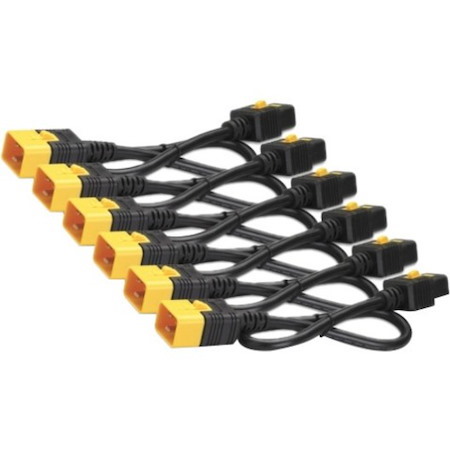 Power Cord Kit (6 EA), Locking, C19 TO C20, 0.6M (2FT), Red
