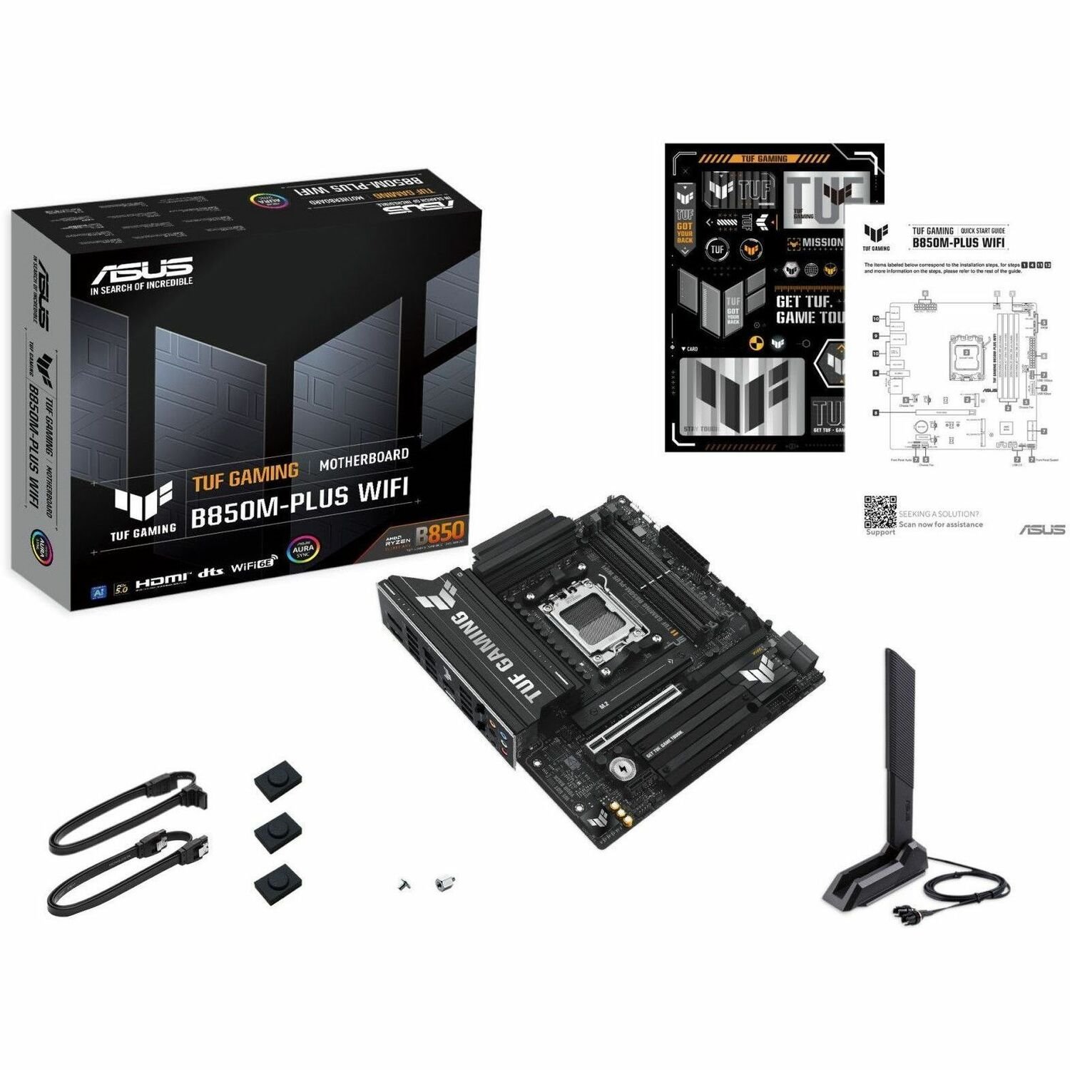 TUF B850M-PLUS WIFI Gaming Desktop Motherboard - AMD B850 Chipset - Socket AM5 - Micro ATX