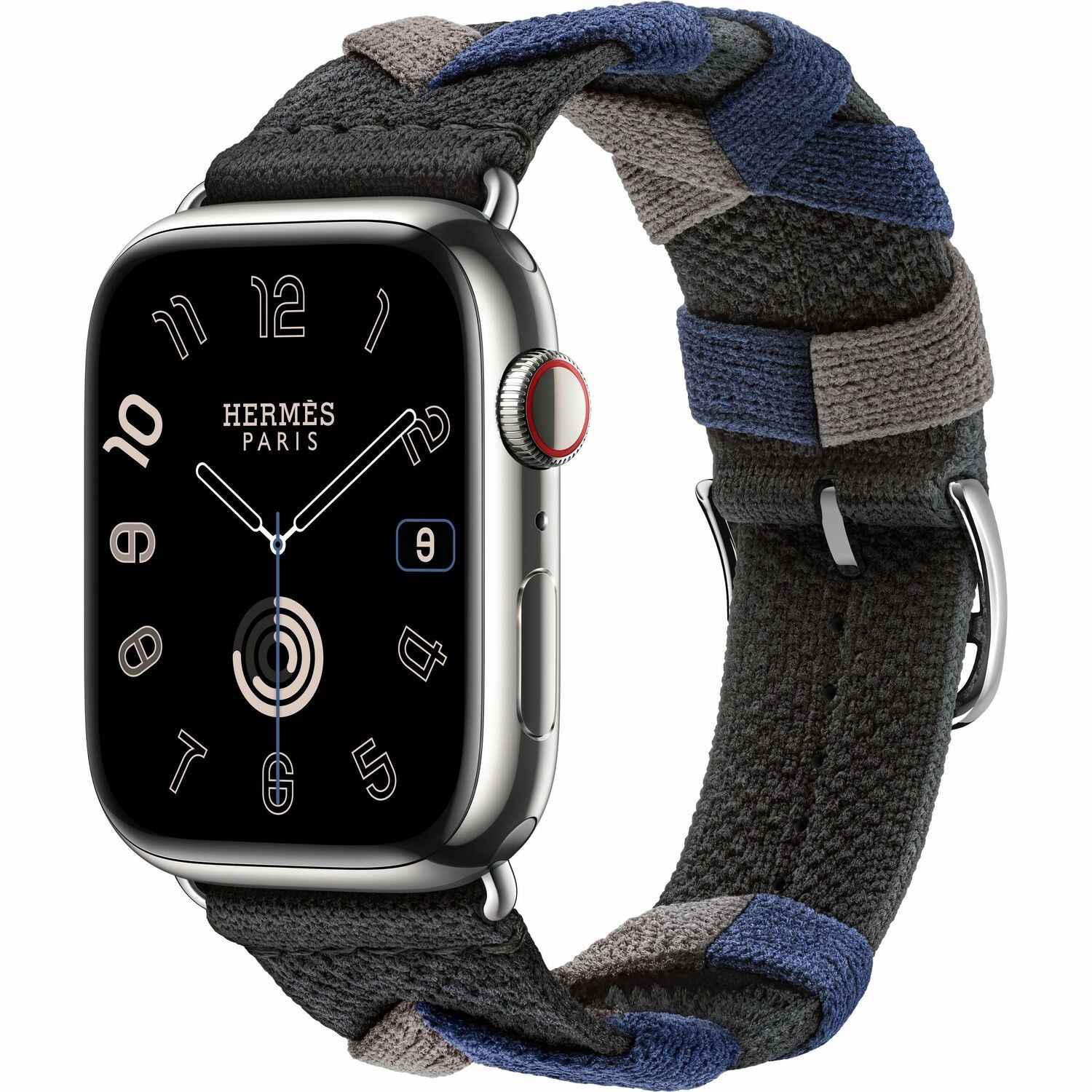 Apple Watch Series 9 Herm&egrave;s Smart Watch - 45 mm Case Height - 38 mm Case Width - Silver Case Color - Glass Body Material - Stainless Steel Case Material - Wireless LAN - LTE, UMTS