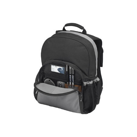 Targus Essential TSB023EU Carrying Case (Backpack) for 39.1 cm (15.4") to 40.6 cm (16") Notebook - Black, Grey