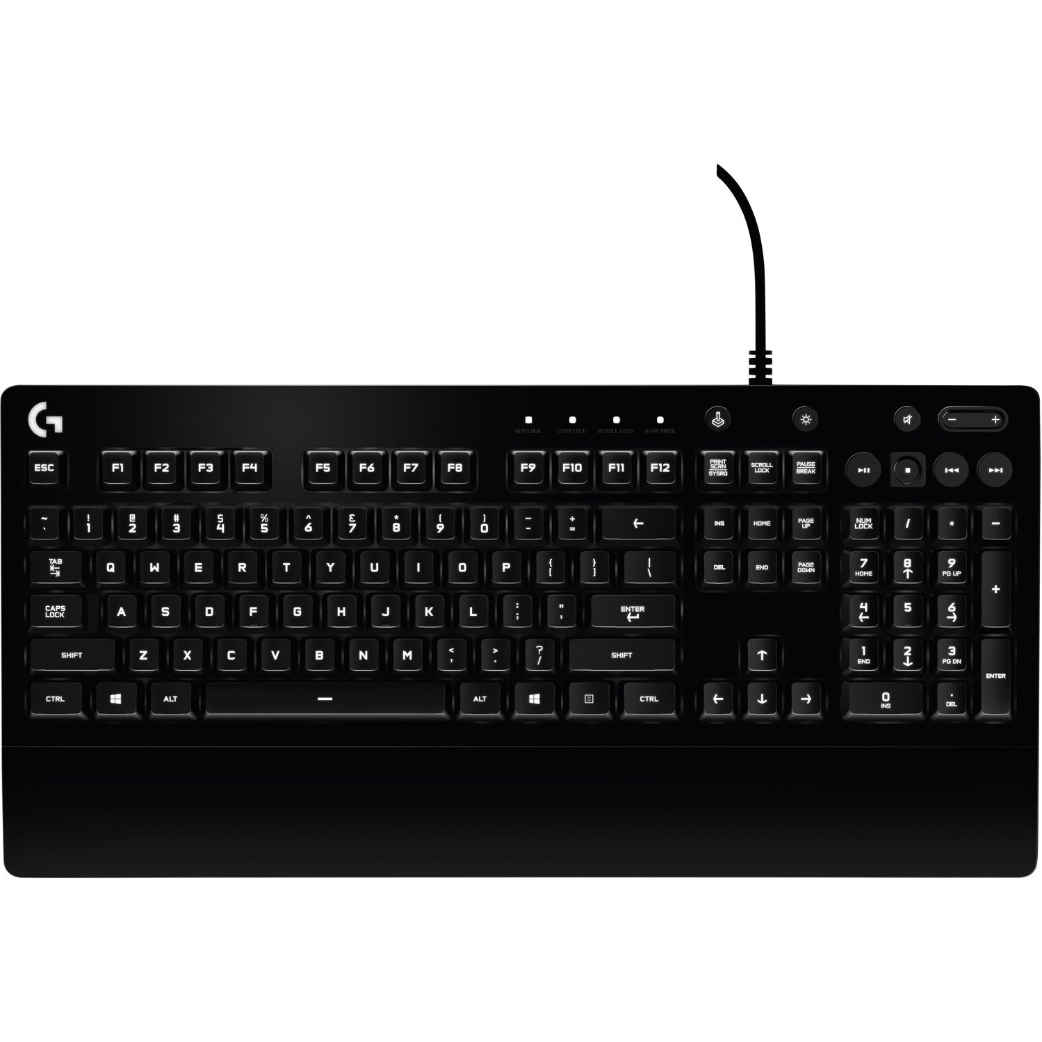 Logitech G213 Prodigy Gaming Keyboard - Wired RGB Backlit Keyboard with Mech-dome Keys, Palm Rest, Adjustable Feet, Media Controls, USB, Compatible with Windows