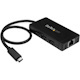 StarTech.com USB-C to Ethernet Adapter? Gigabit? 3 Port USB C to USB Hub and Power Adapter? Thunderbolt 3 Compatible