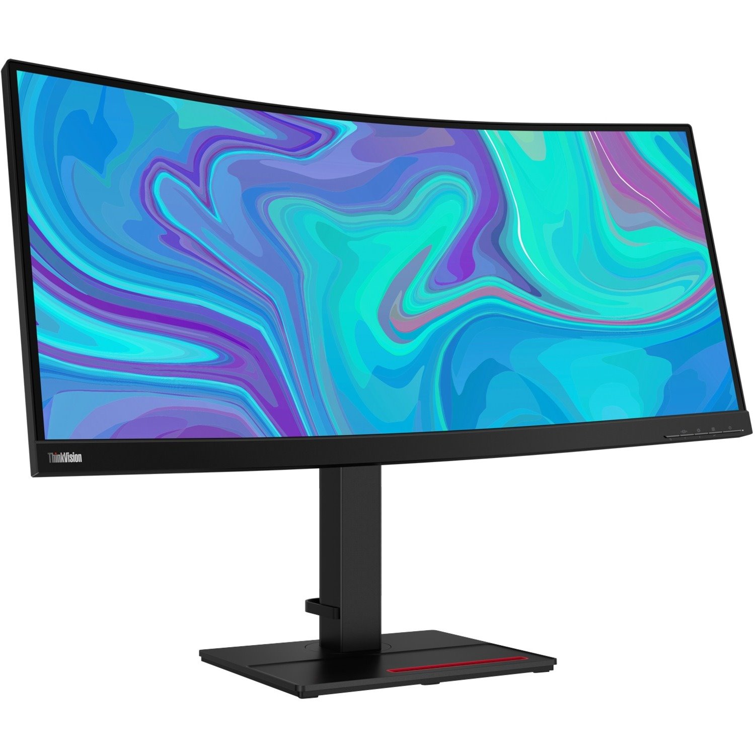 Lenovo ThinkVision T34w-20 34" Class 4K Curved Screen LCD Monitor - 21:9 - Raven Black