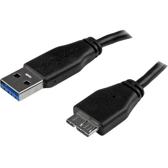 StarTech.com 2m (6ft) Slim SuperSpeed USB 3.0 (5Gbps) A to Micro B Cable - M/M