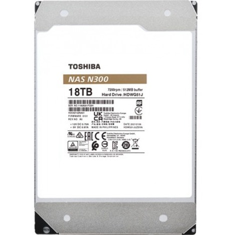 Toshiba N300 18 TB Hard Drive - 3.5" Internal - SATA (SATA/600)