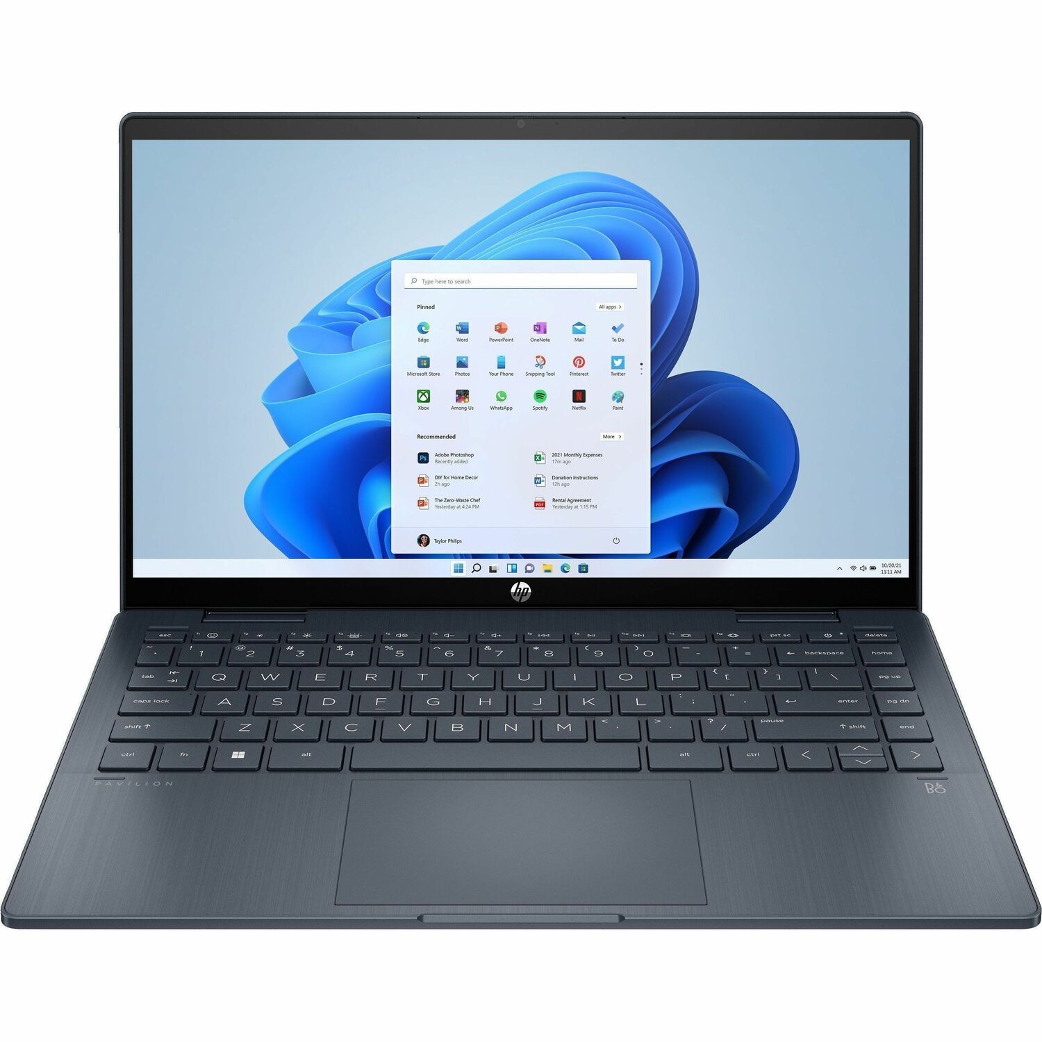 HP Pavilion x360 14-ek1000 14-ek1014TU 14" Touchscreen Convertible 2 in 1 Notebook - Full HD - Intel Pentium U300 - 4 GB - 128 GB SSD - Space Blue, Ash Gray