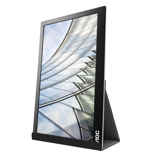 AOC I1601C 16" Class Full HD LCD Monitor - 16:9 - Black, Silver