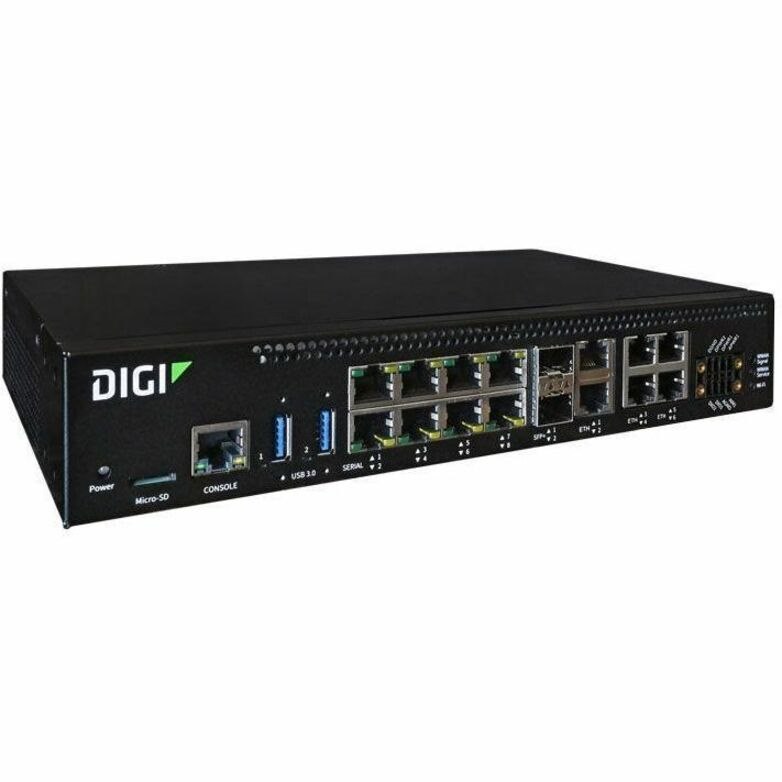 Digi Connect EZ 8 I/O SW - Serial Server, 8-port, RS-232, Digital/Analog I/O, Ethernet Switch