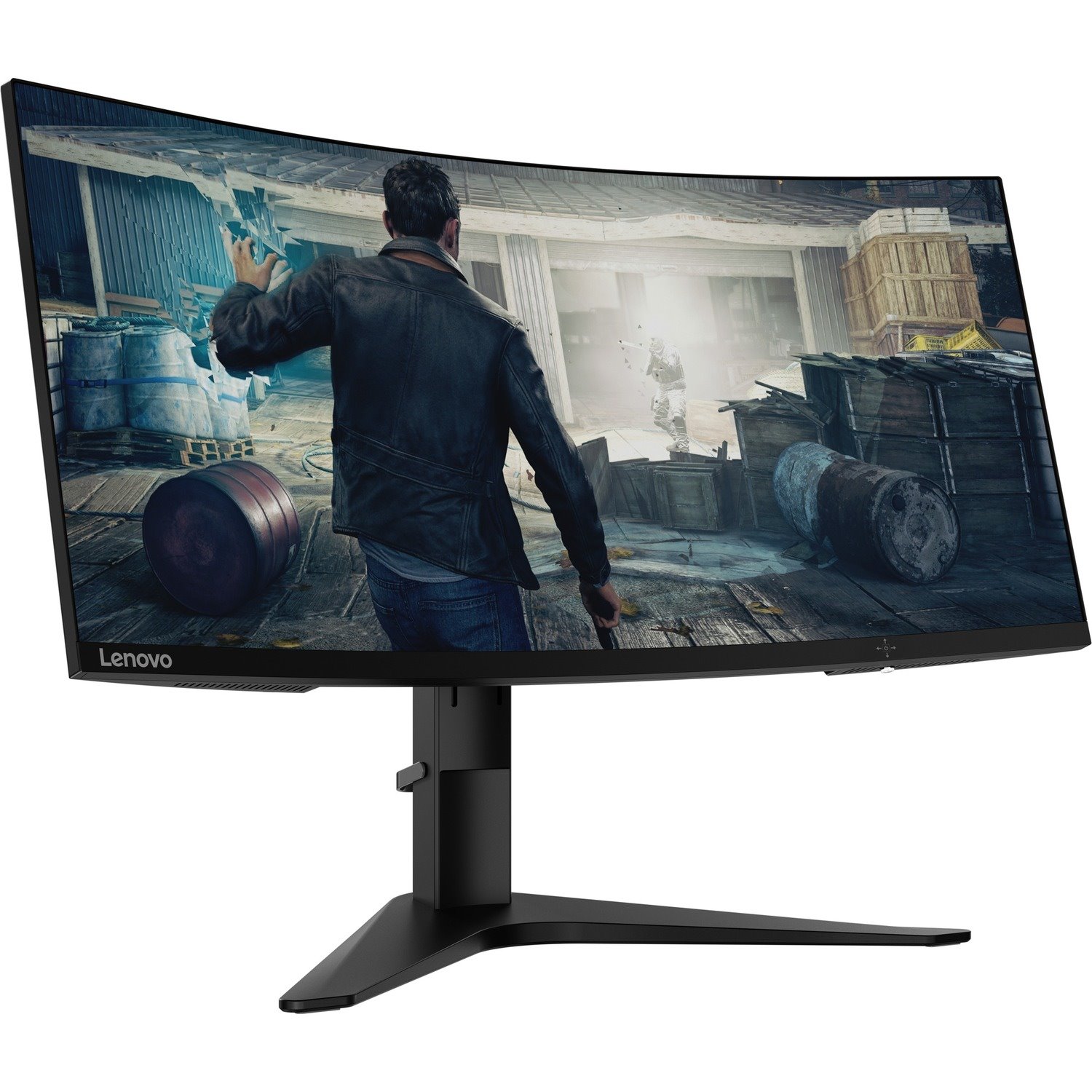 Lenovo G34w-10 34" Class UW-QHD Curved Screen Gaming LCD Monitor - 21:9 - Black