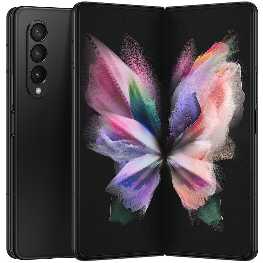 Samsung Galaxy Z Fold3 5G SM-F926U 256 GB Smartphone - 7.6" Flexible Folding Screen Dynamic AMOLED QXGA+ 1768 x 2208 - Kryo 680Single-core (1 Core) 2.84 GHz + Kryo 680 Triple-core (3 Core) 2.42 GHz + Kryo 680 Quad-core (4 Core) 1.80 GHz - 12 GB RAM - Android 11 - 5G - Phantom Black