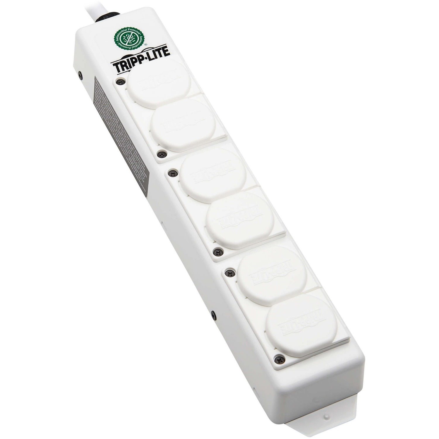 Eaton Tripp Lite Series Safe-IT UL 2930 Medical-Grade Power Strip for Patient Care Vicinity, 6 Hospital-Grade Outlets, Safety Covers, Antimicrobial, 15 ft. Cord, Dual Ground