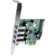 StarTech.com 4 Port PCI Express PCIe SuperSpeed USB 3.0 Controller Card Adapter with UASP - 5Gbps - SATA Power