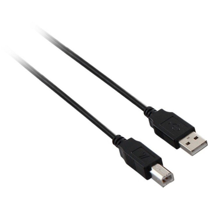 V7 USB A Male to USB B Male Cable USB 2.0 480 Mbps 1.8m/6ft Black