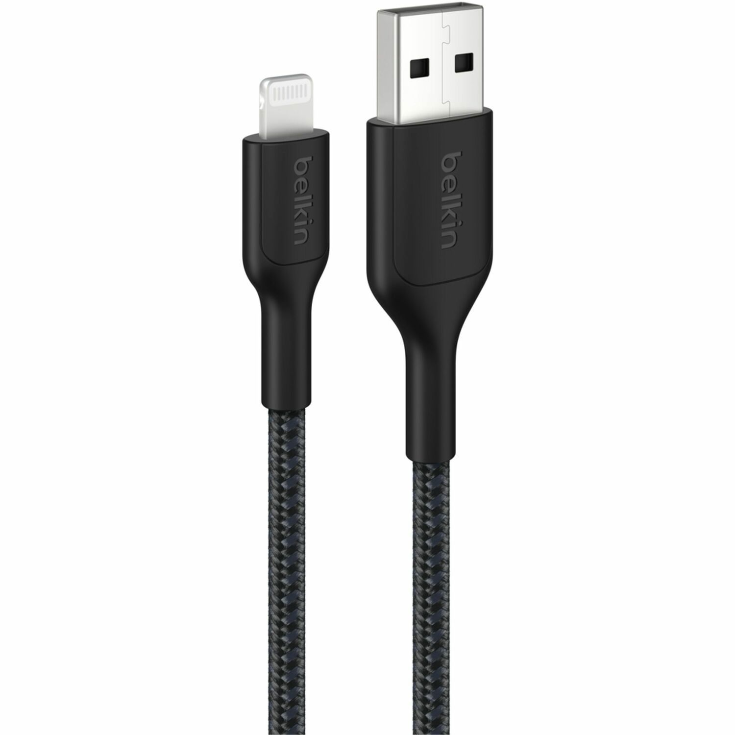 Belkin BoostCharge Pro Braided Lightning To Usb-A Cable (1M) - Black (Caa020fq1mbk), 2.4A/15W, 480Mbps, 350K Bends, MFI-Certified, 2 Years Warranty