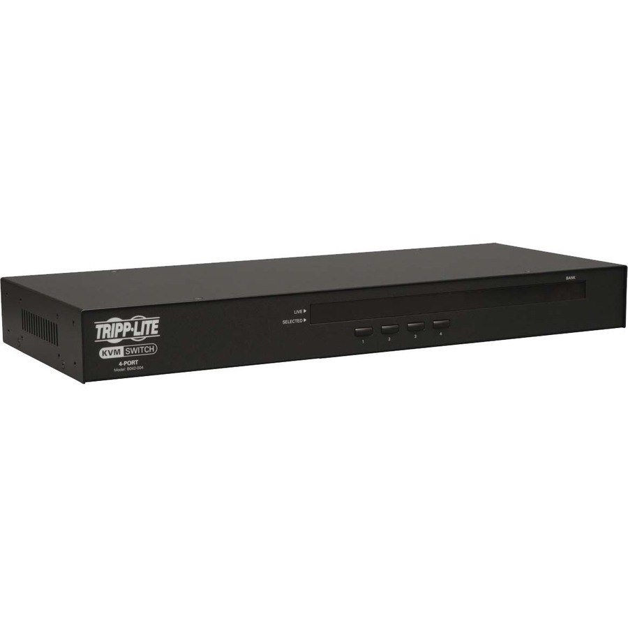 Eaton Tripp Lite Series 4-Port 1U Rack-Mount USB/PS2 KVM Switch with On-Screen Display