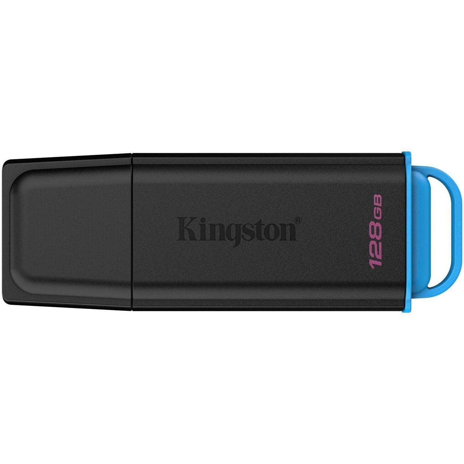 Kingston DataTraveler Exodia 128 GB USB 3.2 (Gen 1) Type A, USB 2.0 Flash Drive - Black, Blue