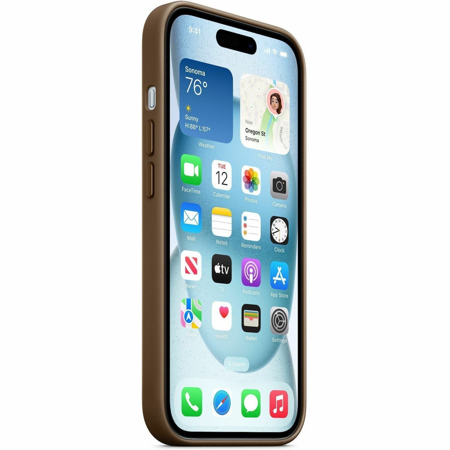 Apple iPhone 15 FineWoven Case with MagSafe - Taupe