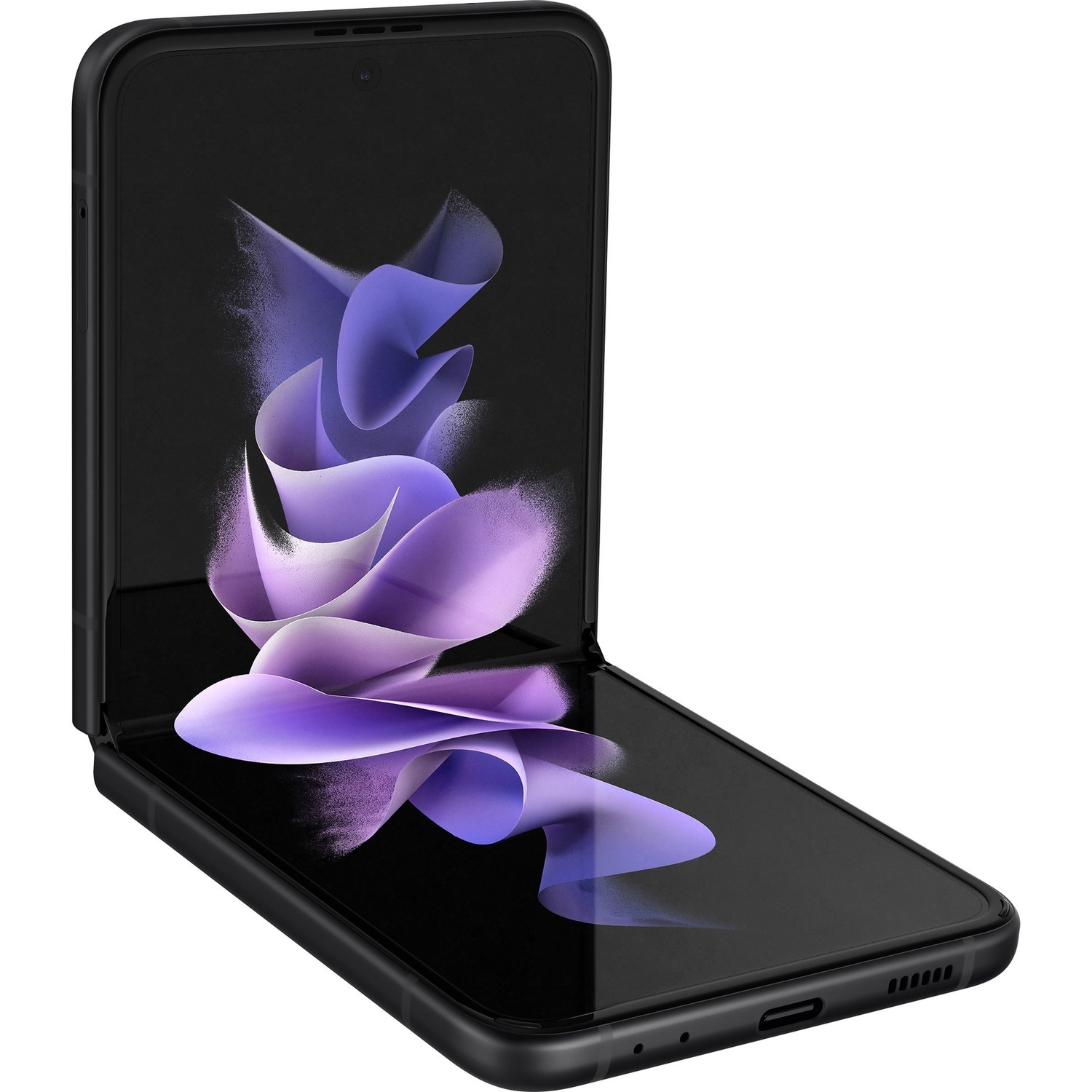 Samsung Galaxy Z Flip3 5G SM-F711B 128 GB Smartphone - 17 cm (6,7") Flexibel vouwscherm Dynamic AMOLED Full HD Plus 1080 x 2640 - Kryo 680Single-core (1-core) 2,84 GHz + Kryo 680 Triplecore (3-core) 2,42 GHz + Kryo 680 Quadcore (4-core) 1,80 GHz - 8 GB RAM - Android 11 - 5G - Phantom zwart