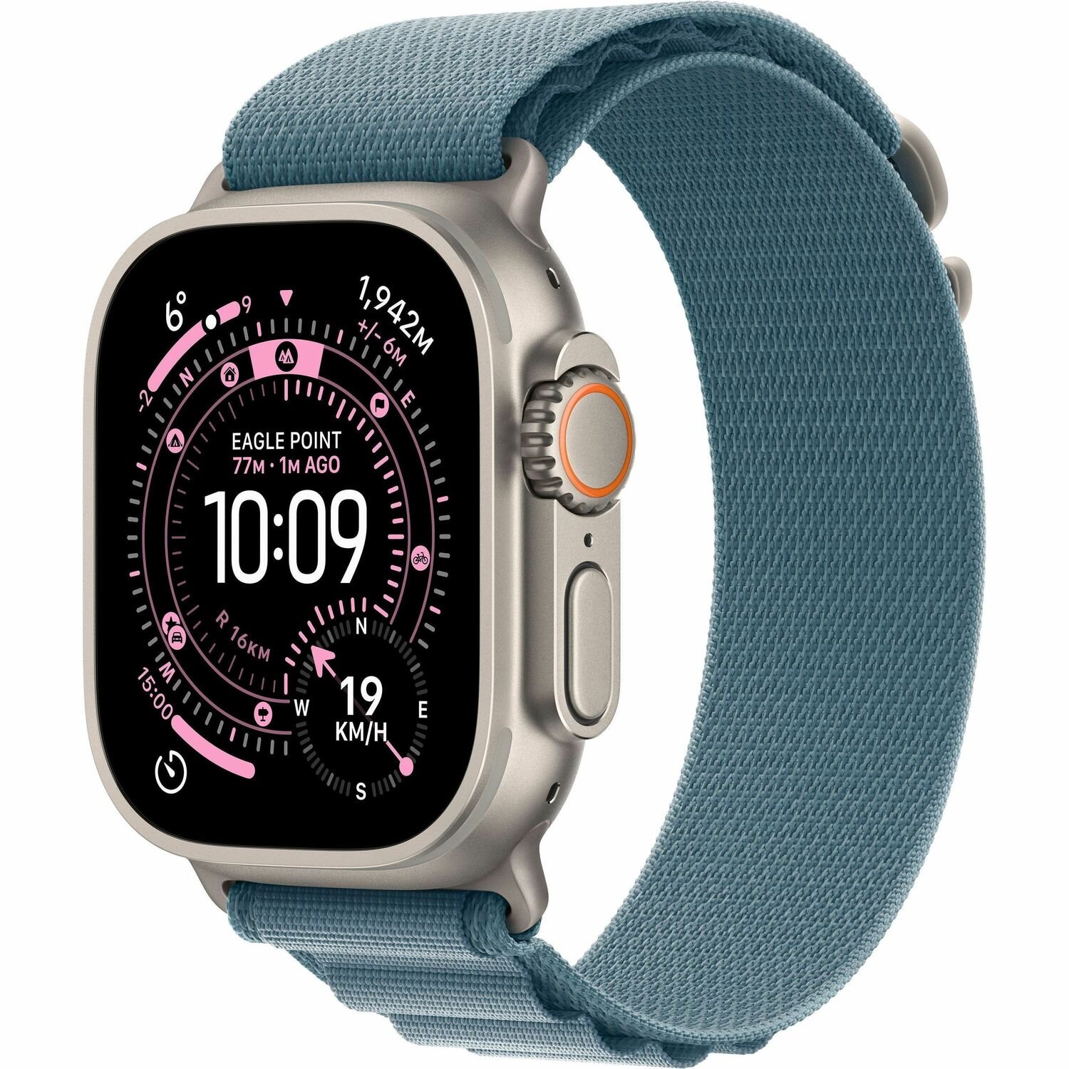 Apple Watch Ultra 3�GPS + Cellular�49mm�Natural Titanium Case With Light Blue Alpine Loop - Medium