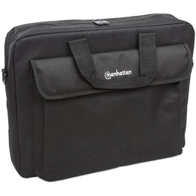 Manhattan London Laptop Bag 15.6In Black- Top Loader