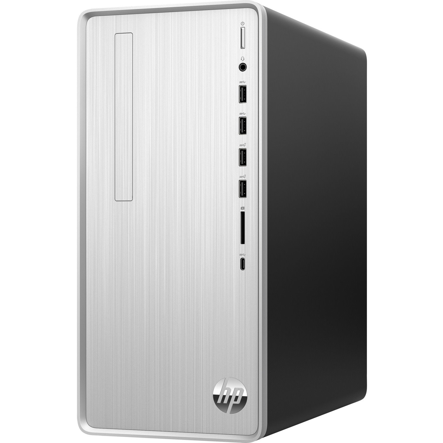 HP Pavilion TP01-2040 Desktop Computer - AMD Ryzen 5 5600G - 12 GB - 512 GB SSD - Tower - Jet Black, Dark Chrome