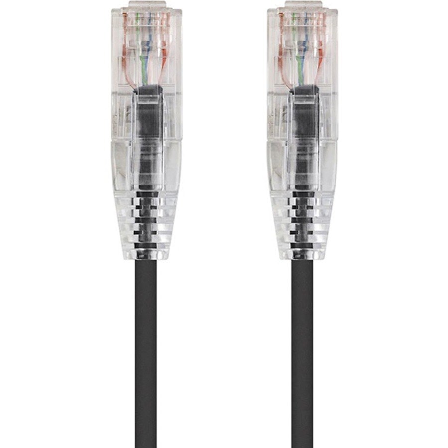 Monoprice SlimRun Cat6 28AWG UTP Ethernet Network Cable, 3ft Black